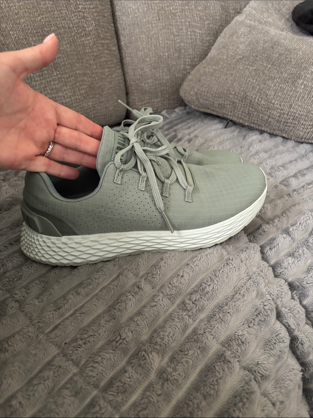 allbirds Men's Sneakers in Sage Green and White